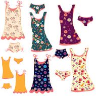 Set of woman underwear and nightwear