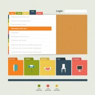 Flat web page blog portfolio Vector background N2