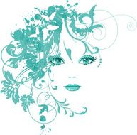 Beautiful women with flowers N4