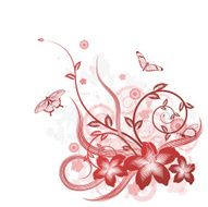 Beautiful flower background motif