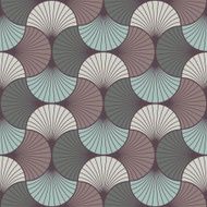 art deco pattern of overlapping arcs N2