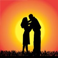 Vector Silhouette Of People N354