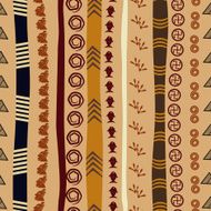 Seamless texture with African motifs