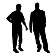 Vector silhouette of men N5