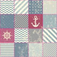 Retro patchwork in nautical style