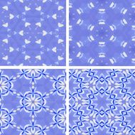 set of abstrack blue cloud and snow seamless colorful background N14