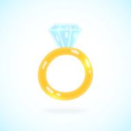 Cute cartoon ring with brilliant