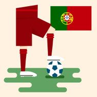 Protugal national soccer kit and flag