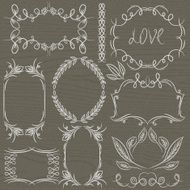 floral decorative borders ornamental rules dividers vector N9