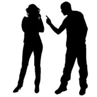 Vector silhouettes of woman N57