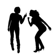 Vector silhouettes of woman N59