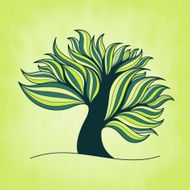 Green tree with branches and leaves N2