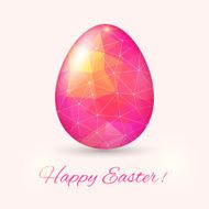Easter Egg card in polyygonal style Vector illustration N3