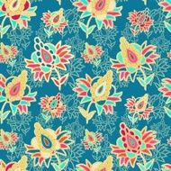 Seamless floral vector pattern in turkish style N5