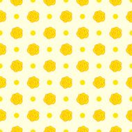 Floral geometric seamless pattern with rose