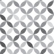 Monochrome seamless pattern of abstract leaves N9
