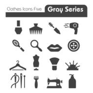 Clothes Icons Gray Series five