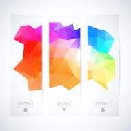 Abstract vector vertical mosaic banners N65