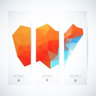 Abstract vector vertical mosaic banners N66