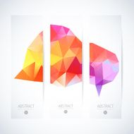 Abstract vector vertical mosaic banners N67