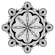 Ornamental round lace pattern is like mandala N47