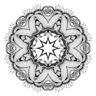 Ornamental round lace pattern is like mandala N48