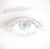 Halftone eye shape for backgrounds and design