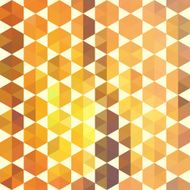Retro orange pattern of geometric shapes N2