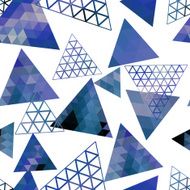 Retro pattern of geometric shapes triangles