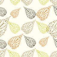 Seamless autumn leaves background