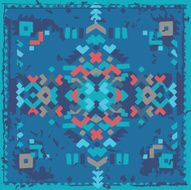 Blue ethnic pattern