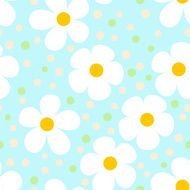 Light Seamless Pattern with Camomiles