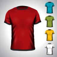 T-Shirt design template in various colors N2