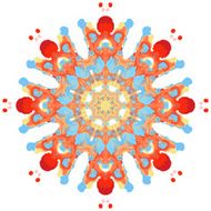 Lace ornament watercolor marble round doily ornamental flower N39