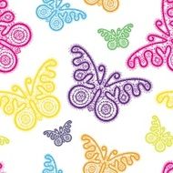 seamless pattern colorful butterflies