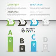 Modern business step origami style options banner N34