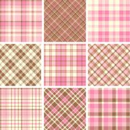 Set of seamless tartan patterns N10