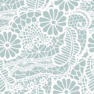 Lace seamless pattern with flowers N199