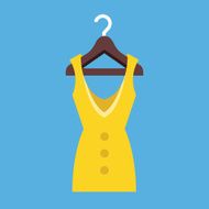 Vector Dress Hanging on Hanger Icon N2