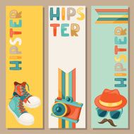 Hipster style vertical banners