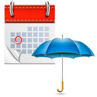 Loose-leaf Calendar With Open Umbrella N2