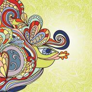 hand-drawn wave and fish pattern N2