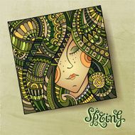 Decorative spring beautiful girl portrait N2