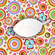 Abstract 3D painted various flowers place for text traced painting N12