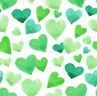 Background with watercolor hearts