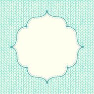 Seamless knitted pattern with frame for text N2