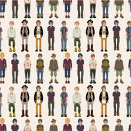 seamless young man pattern