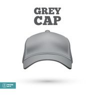 Grey Cap isolated on white Vector