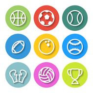 Set of Flat Sports Icons Vector