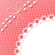 Frame with bow and beads N2